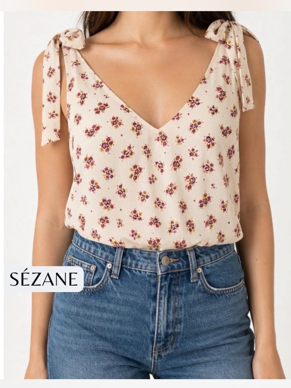 Sézane Lara Blouse in Melia Print size 38